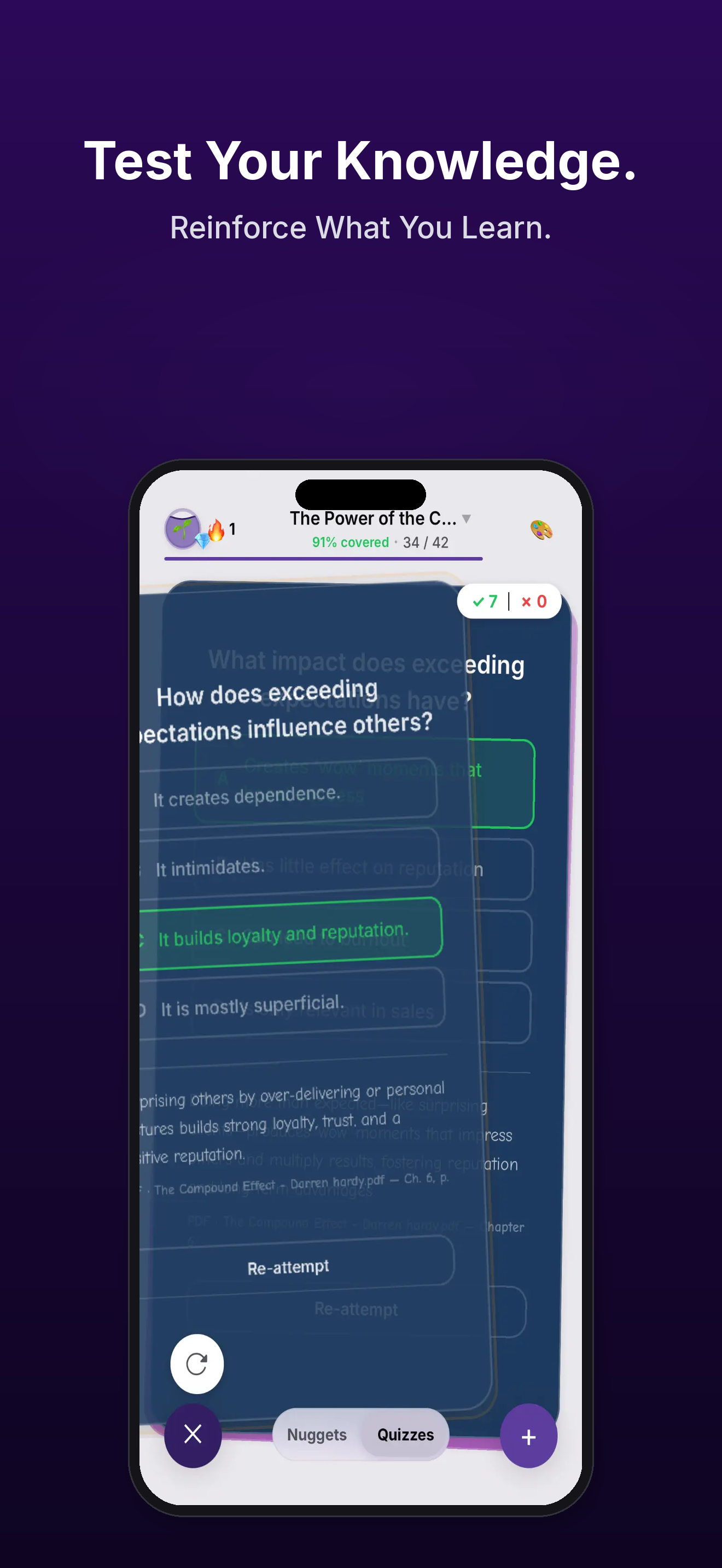 Test your knowledge with quizzes